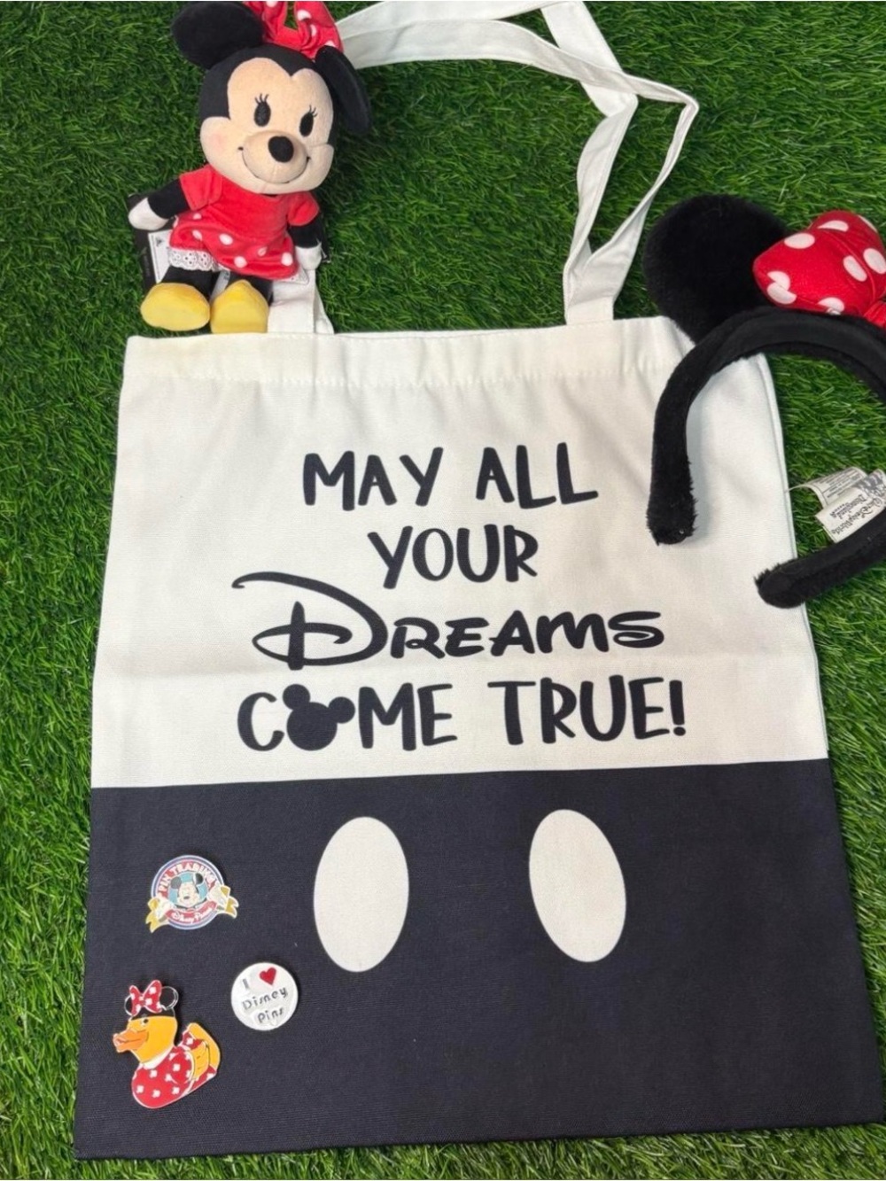 Disney White and Black Mickey Tote Bag